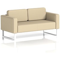Brixworth 2 Seater Sofa, With White Legs, In Sumi Fabric, Zen