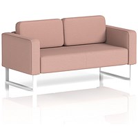 Brixworth 2 Seater Sofa, With White Legs, In Yoredale Fabric, Kidstone