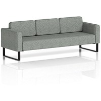Brixworth 3 Seater Sofa, With Black Legs, In Rivet Fabric, Prime
