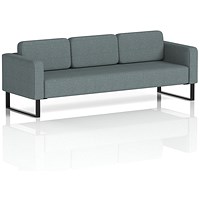 Brixworth 3 Seater Sofa, With Black Legs, In Main Line Flax Fabric, Westminster