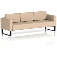 Brixworth 3 Seater Sofa, With Black Legs, In Synergy Fabric, Affix