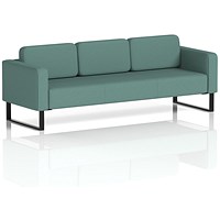 Brixworth 3 Seater Sofa, With Black Legs, In Sumi Fabric, Handa