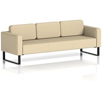 Brixworth 3 Seater Sofa, With Black Legs, In Sumi Fabric, Zen