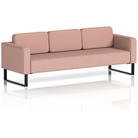 Brixworth 3 Seater Sofa, With Black Legs, In Yoredale Fabric, Kidstone