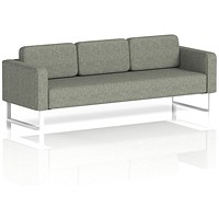 Brixworth 3 Seater Sofa, With White Legs, In Rivet Fabric, Vitreous Brixworth 3 Seater Sofa, With White Legs, In Rivet Fabric, Vitreous