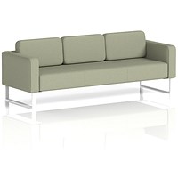 Brixworth 3 Seater Sofa, With White Legs, In Main Line Flax Fabric, Newbury