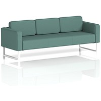 Brixworth 3 Seater Sofa, With White Legs, In Sumi Fabric, Handa