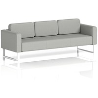 Brixworth 3 Seater Sofa, With White Legs, In Sumi Fabric, Tokyo