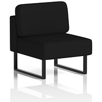 Brixworth Modular Seating Central Unit, With Black Legs, In X2 Fabric, Diameter