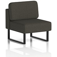 Brixworth Modular Seating Central Unit, With Black Legs, In Main Line Flax Fabric, Temple