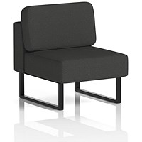 Brixworth Modular Seating Central Unit, With Black Legs, In Synergy Fabric, Mix