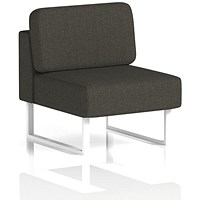 Brixworth Modular Seating Central Unit, With White Legs, In Main Line Flax Fabric, Temple