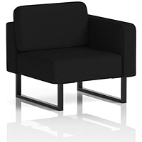 Brixworth Modular Seating Left Unit, With Black Legs, In X2 Fabric, Diameter
