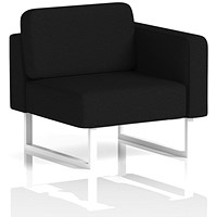 Brixworth Modular Seating Left Unit, With White Legs, In X2 Fabric, Diameter