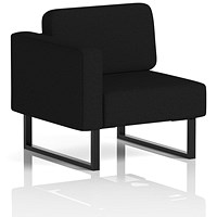 Brixworth Modular Seating Right Unit, With Black Legs, In X2 Fabric, Diameter