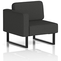 Brixworth Modular Seating Right Unit, With Black Legs, In Synergy Fabric, Mix