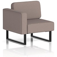Brixworth Modular Seating Right Unit, With Black Legs, In Yoredale Fabric, Settle