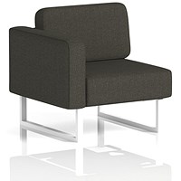 Brixworth Modular Seating Right Unit, With White Legs, In Main Line Flax Fabric, Temple