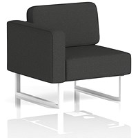 Brixworth Modular Seating Right Unit, With White Legs, In Synergy Fabric, Mix
