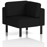 Brixworth Modular Seating Corner Unit, With Black Legs, In X2 Fabric, Diameter