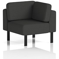 Brixworth Modular Seating Corner Unit, With Black Legs, In Synergy Fabric, Mix