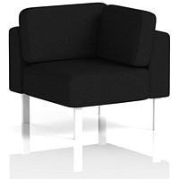 Brixworth Modular Seating Corner Unit, With White Legs, In X2 Fabric, Diameter
