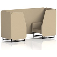 Brixworth 2 Seater Booth, Black Legs, Main Line Flax Fabric, Upminster Panels And Sofa Brixworth 2 Seater Booth, Black Legs, Main Line Flax Fabric, Upminster Panels And Sofa