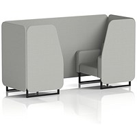 Brixworth 2 Seater Booth, Black Legs, Sumi Fabric, Tokyo Panels And Sofa