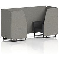 Brixworth 2 Seater Booth, Black Legs, X2 Fabric, Number Panels And Arithmetic Sofa