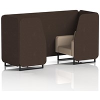 Brixworth 2 Seater Booth, Black Legs, Synergy Fabric, Wed Panels And Affix Sofa