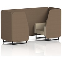 Brixworth 2 Seater Booth, Black Legs, Sumi Fabric, Osaka Panels And Zen Sofa
