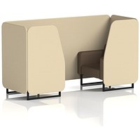 Brixworth 2 Seater Booth, Black Legs, Sumi Fabric, Zen Panels And Osaka Sofa