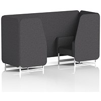 Brixworth 2 Seater Booth, White Legs, X2 Fabric, Arithmetic Panels And Sofa