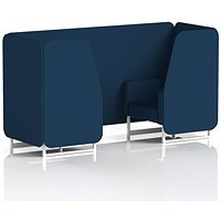 Brixworth 2 Seater Booth, White Legs, X2 Fabric, Calculus Panels And Sofa Brixworth 2 Seater Booth, White Legs, X2 Fabric, Calculus Panels And Sofa