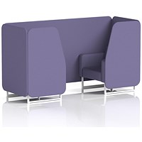 Brixworth 2 Seater Booth, White Legs, Synergy Fabric, Order Panels And Sofa Brixworth 2 Seater Booth, White Legs, Synergy Fabric, Order Panels And Sofa