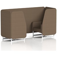Brixworth 2 Seater Booth, White Legs, Sumi Fabric, Osaka Panels And Sofa