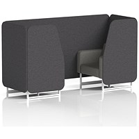 Brixworth 2 Seater Booth, White Legs, X2 Fabric, Arithmetic Panels And Number Sofa