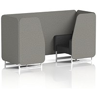 Brixworth 2 Seater Booth, White Legs, X2 Fabric, Number Panels And Arithmetic Sofa
