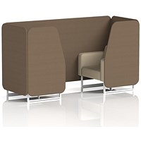 Brixworth 2 Seater Booth, White Legs, Sumi Fabric, Osaka Panels And Zen Sofa