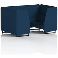 Brixworth 4 Seater Booth, Black Legs, X2 Fabric, Calculus Panels And Sofa