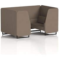 Brixworth 4 Seater Booth, Black Legs, X2 Fabric, Theory Panels And Sofa