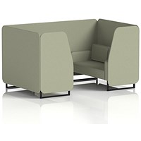 Brixworth 4 Seater Booth, Black Legs, Main Line Flax Fabric, Newbury Panels And Sofa