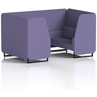 Brixworth 4 Seater Booth, Black Legs, Synergy Fabric, Order Panels And Sofa
