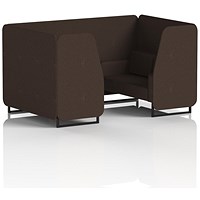 Brixworth 4 Seater Booth, Black Legs, Synergy Fabric, Wed Panels And Sofa