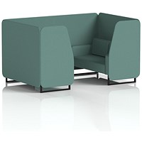 Brixworth 4 Seater Booth, Black Legs, Sumi Fabric, Handa Panels And Sofa