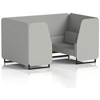Brixworth 4 Seater Booth, Black Legs, Sumi Fabric, Tokyo Panels And Sofa