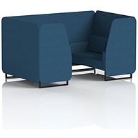 Brixworth 4 Seater Booth, Black Legs, Sumi Fabric, Uto Panels And Sofa