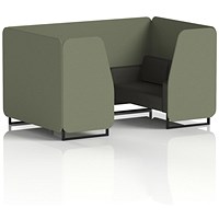 Brixworth 4 Seater Booth, Black Legs, Main Line Flax Fabric, Monument Panels And Temple Sofa