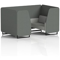Brixworth 4 Seater Booth, Black Legs, Sumi Fabric, Kobe Panels And Tokyo Sofa