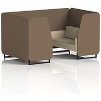 Brixworth 4 Seater Booth, Black Legs, Sumi Fabric, Osaka Panels And Zen Sofa